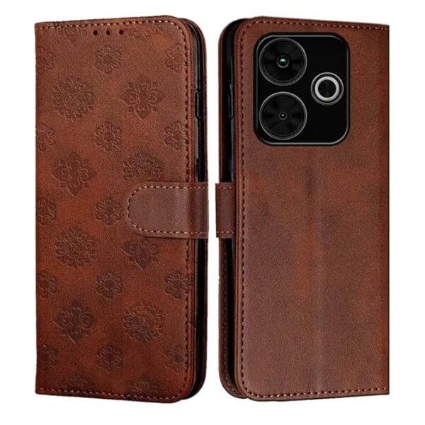 Premium Leather Flip Cover for Poco M6 Plus